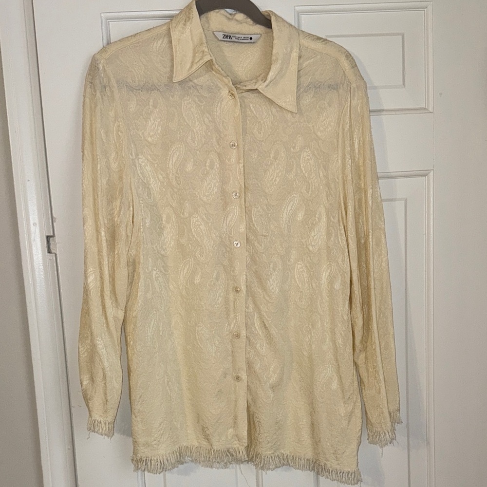 Zara Paisley Button Down